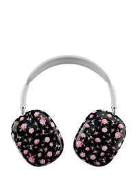 Wildflower Black and Pink Floral Airpods Max Cover