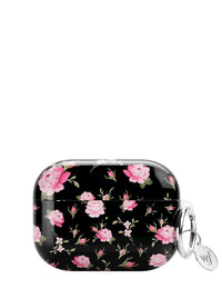 Wildflower Black And Pink Floral Airpods Pro Case