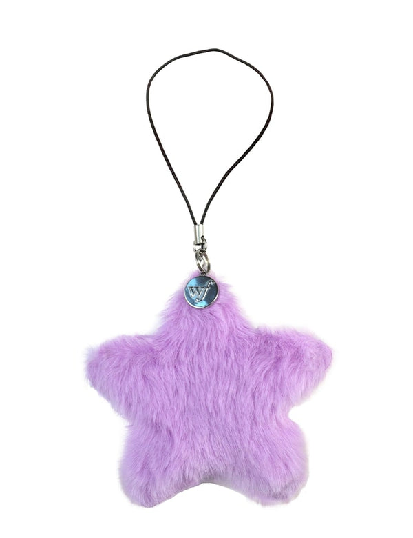 Wildflower Purple Fluffy Star Charm