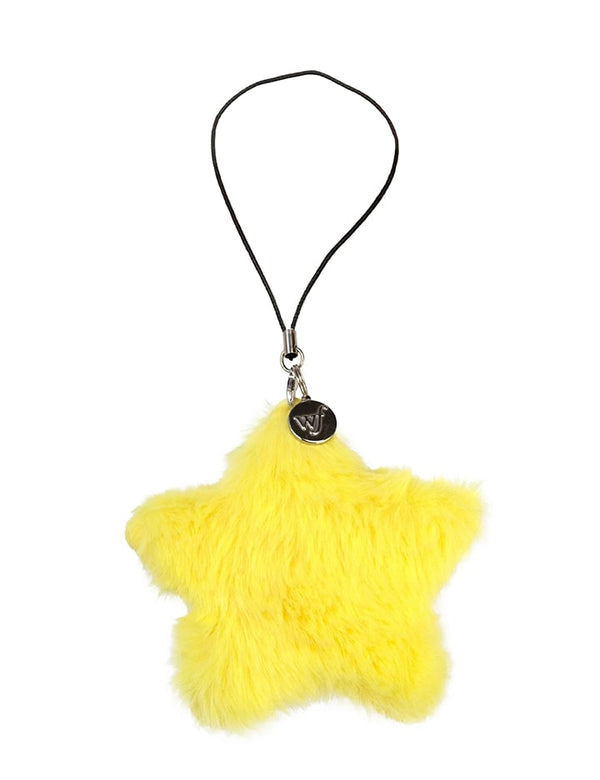 Wildflower Yellow Fluffy Star Charm