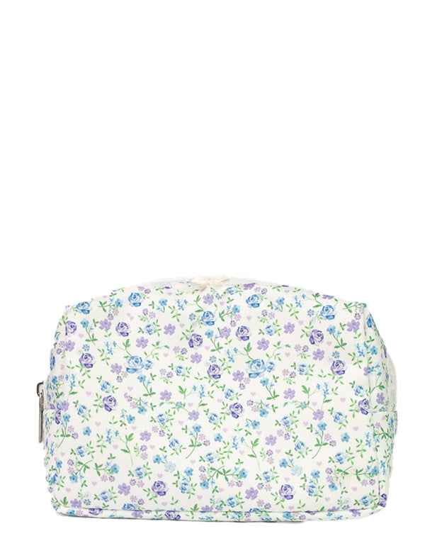 Wildflower Perfect Pouch Lilac and Blue Floral Cute Flowers Office School