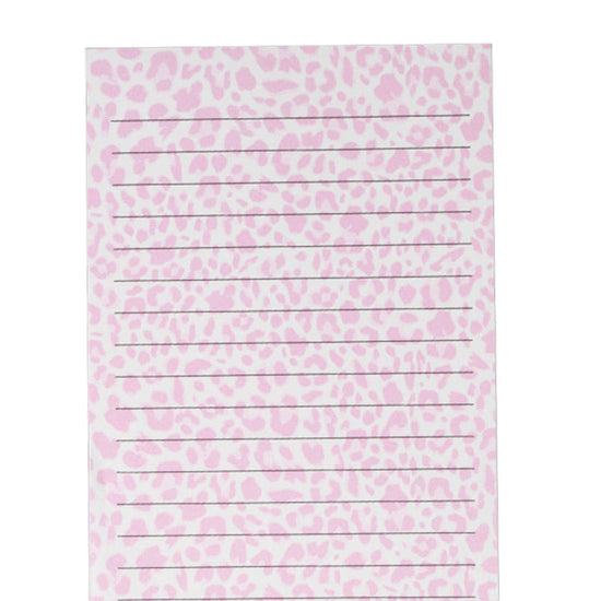 Wildflower Notepads Pink Meow Cute Leopard Office