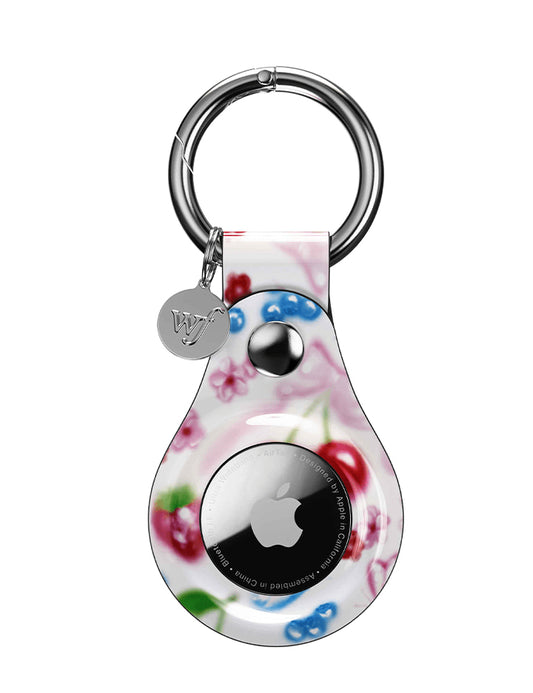 Wildflower Sweet Cherries AirTag Key Chain