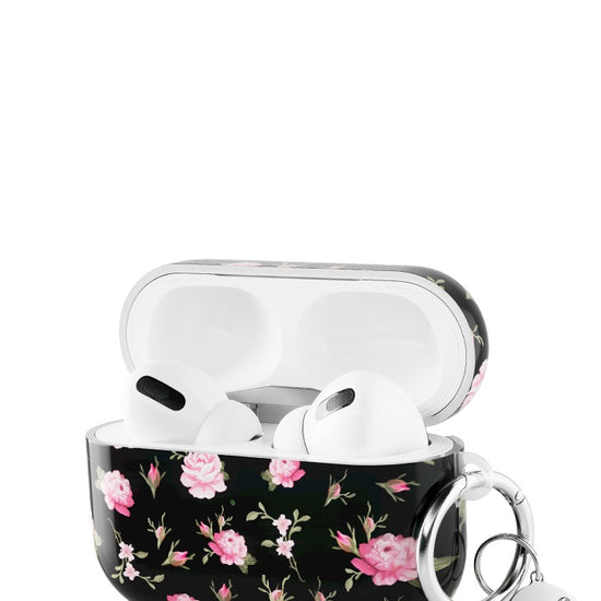 Wildflower Black And Pink Floral Airpods Pro Case