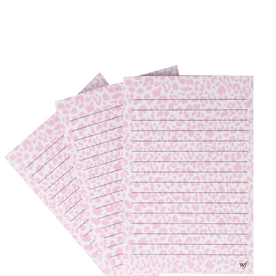 Wildflower Notepads Pink Meow Cute Leopard Office 2