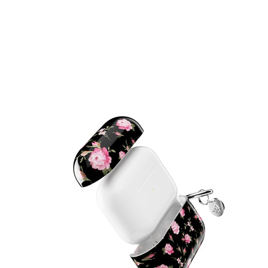 Wildflower Black And Pink Floral Airpods Pro Case