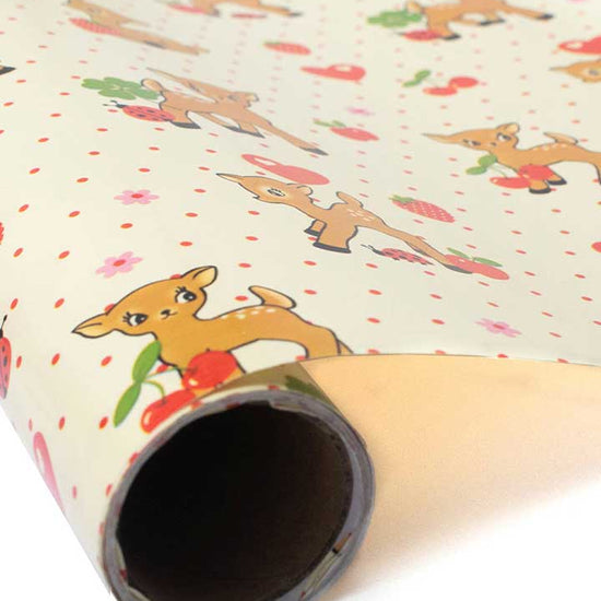 Wildflower Oh Deer and Red Gingham Hearts Gift Wrap - 2 pack