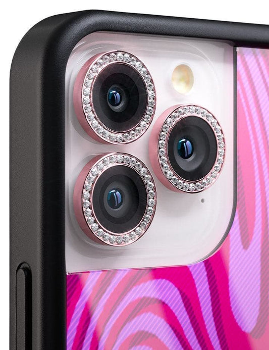 wildflower camera bling pink iphone 15 pro and 15 pro max