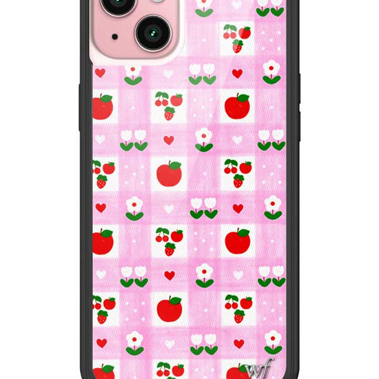 Wildflower iPhone case 15 Plus An Apple A Day Fruit Flowers