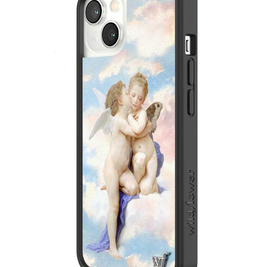 wildflower iphone case 13 angels blue white