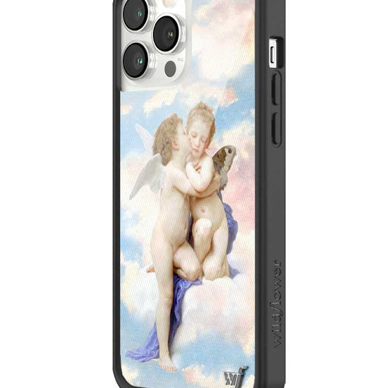 wildflower iphone case 13 pro max angels blue white