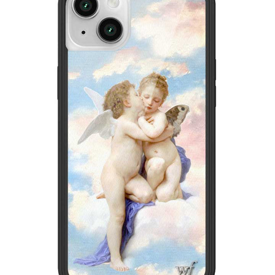 wildflower iphone case 14 angels blue white