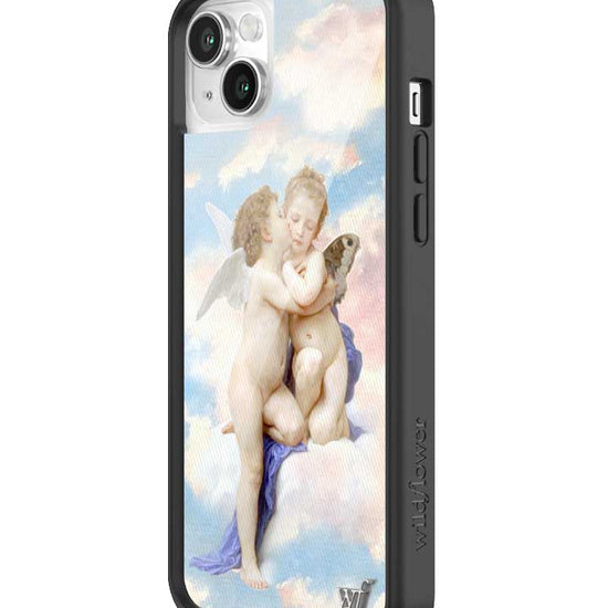 wildflower iphone case 14 angels blue white