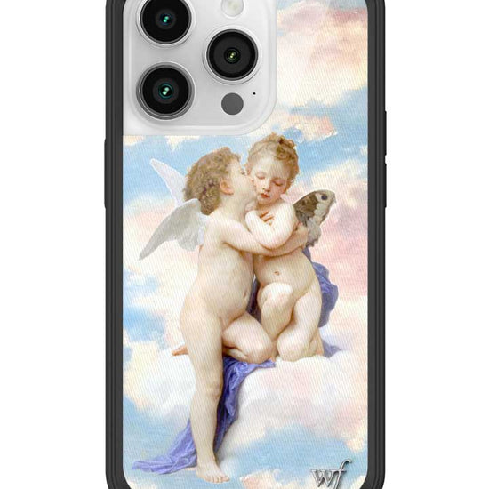 wildflower iphone case 14 pro angels blue white