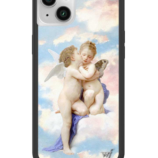 wildflower iphone case 14 plus angels blue white