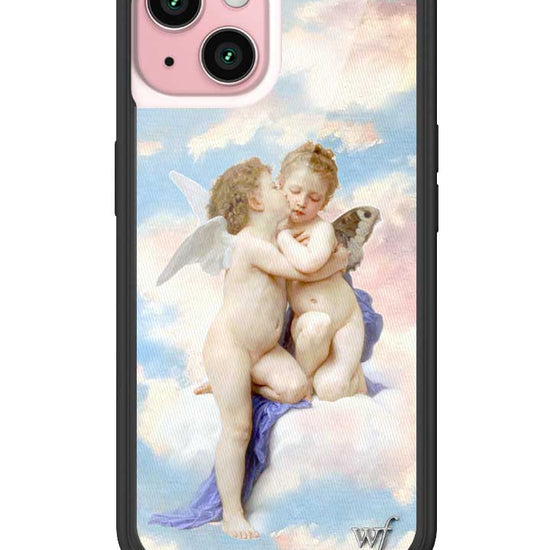 wildflower iphone case 15 angels blue white