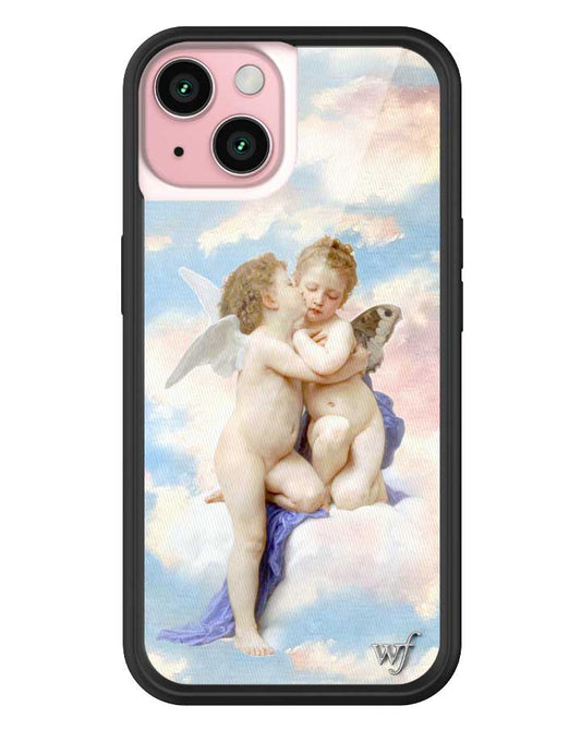 wildflower iphone case 15 angels blue white