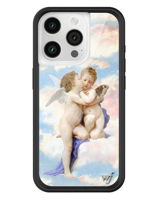 wildflower iphone case 15 pro angels blue white