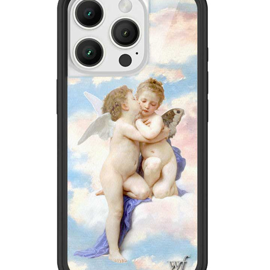 wildflower iphone case 16 pro angels blue white