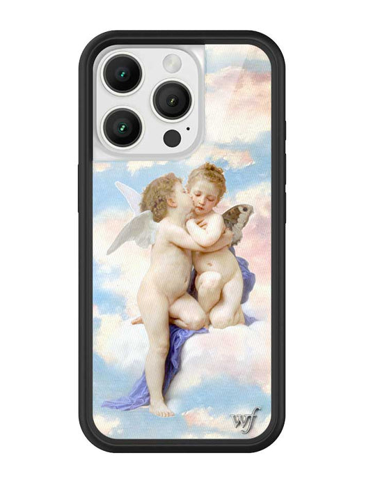 wildflower iphone case 16 pro angels blue white