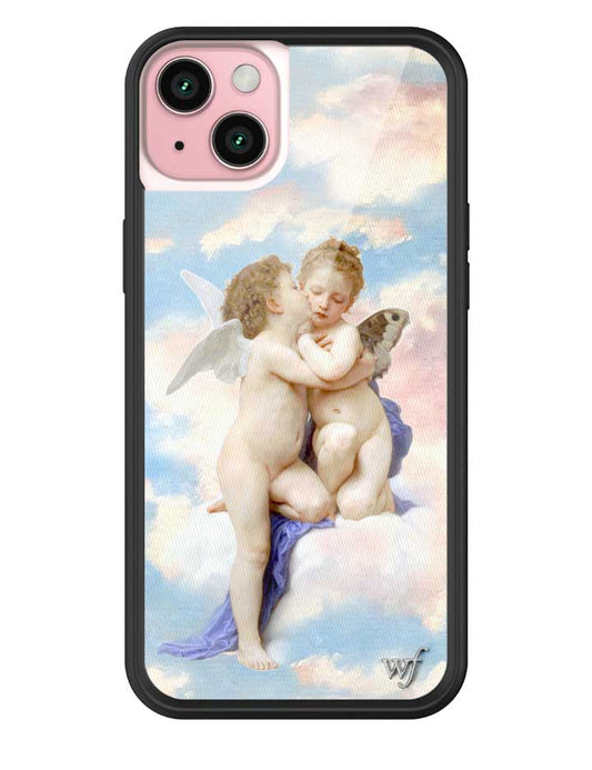 wildflower iphone case 16 plus angels blue white