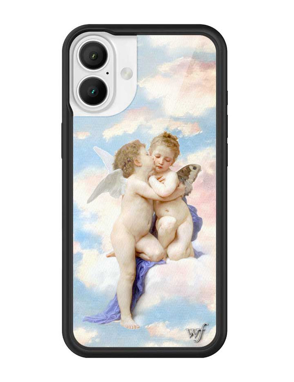 wildflower iphone case 16 plus angels blue white