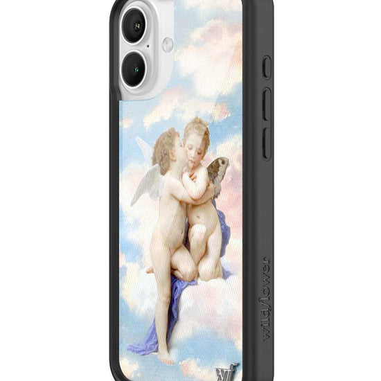 wildflower iphone case 16 plus angels blue white