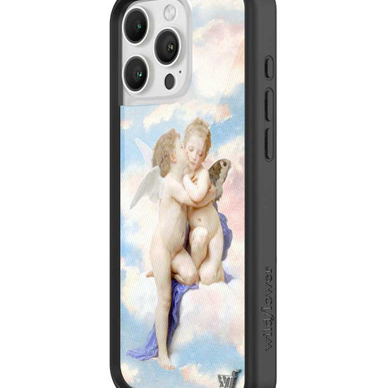 wildflower iphone case 16 pro max angels blue white