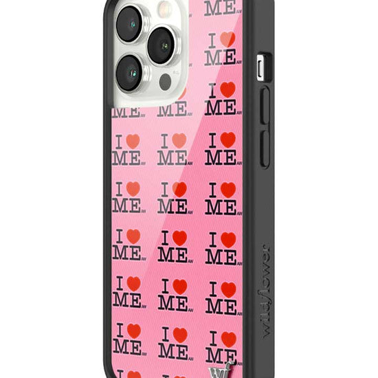 Wildflower iPhone case 13 Pro I Heart Me Red Pink Cute