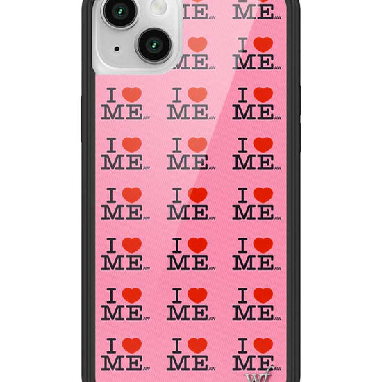 Wildflower iPhone case 14 I Heart Me Red Pink Cute