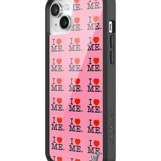 Wildflower iPhone case 14 I Heart Me Red Pink Cute