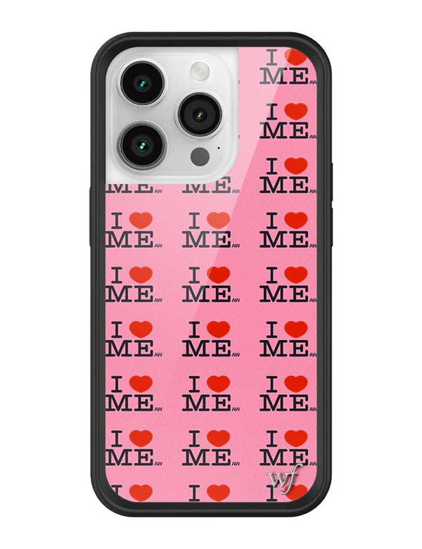 Wildflower iPhone case 14 Pro I Heart Me Red Pink Cute