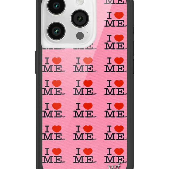 Wildflower iPhone case 15 Pro I Heart Me Red Pink Cute