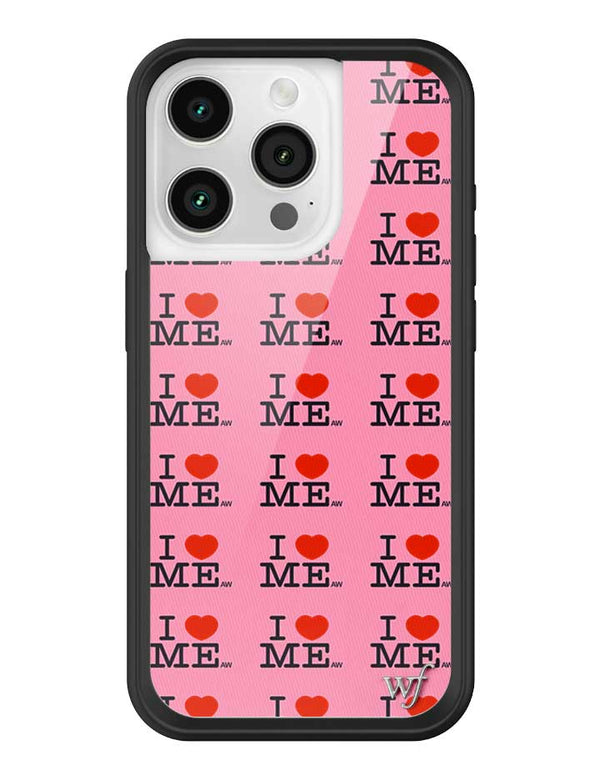 Wildflower iPhone case 15 Pro I Heart Me Red Pink Cute