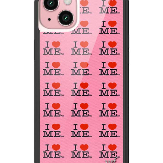 Wildflower iPhone case 15 Plus I Heart Me Red Pink Cute