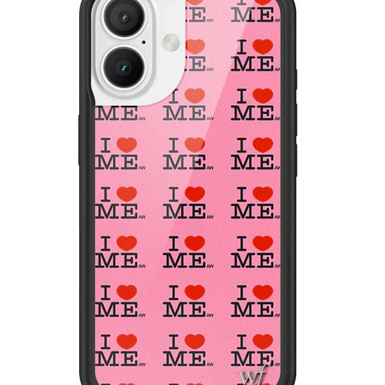 Wildflower iPhone case 16 I Heart Me Red Pink Cute