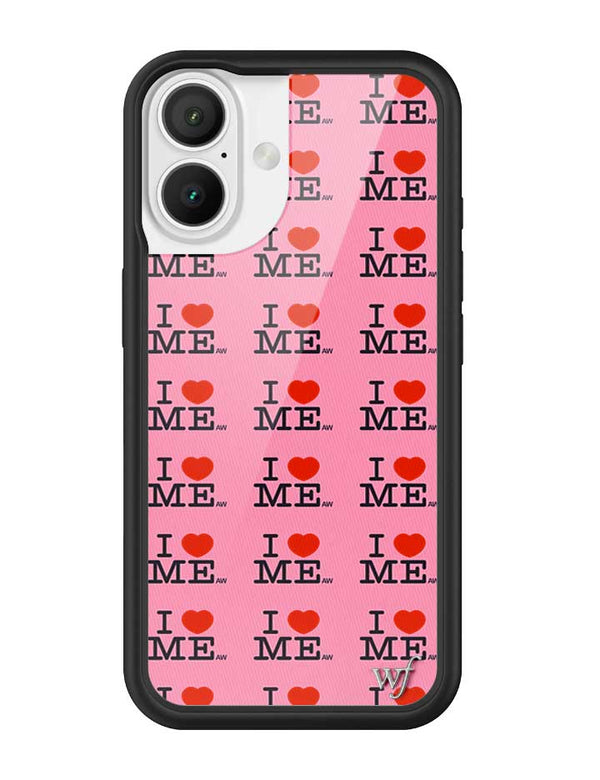 Wildflower iPhone case 16 I Heart Me Red Pink Cute