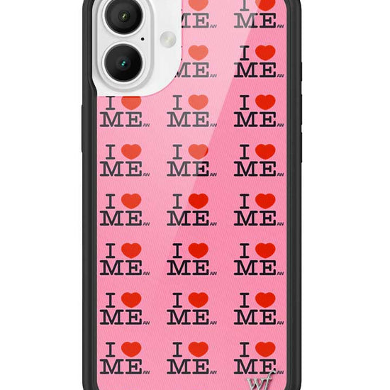 Wildflower iPhone case 16 Plus I Heart Me Red Pink Cute