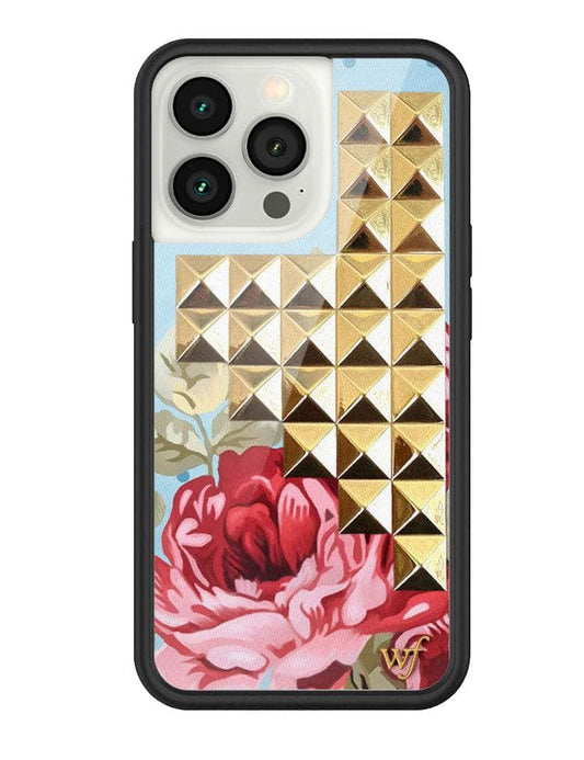 wildflower blue floral stud iphone 13 pro