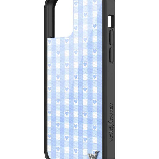 Wildflower iPhone case 12/12 Pro Blue Gingham Hearts Vintage Cute Classic 2