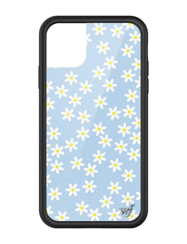 Wildflower iPhone case 11 Blue Daisy Flower Yellow Cute