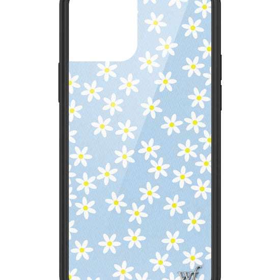 Wildflower iPhone case 12/12 Pro Blue Daisy Flower Yellow Cute