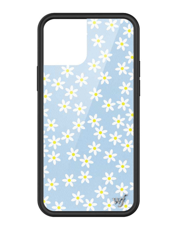 Wildflower iPhone case 12/12 Pro Blue Daisy Flower Yellow Cute