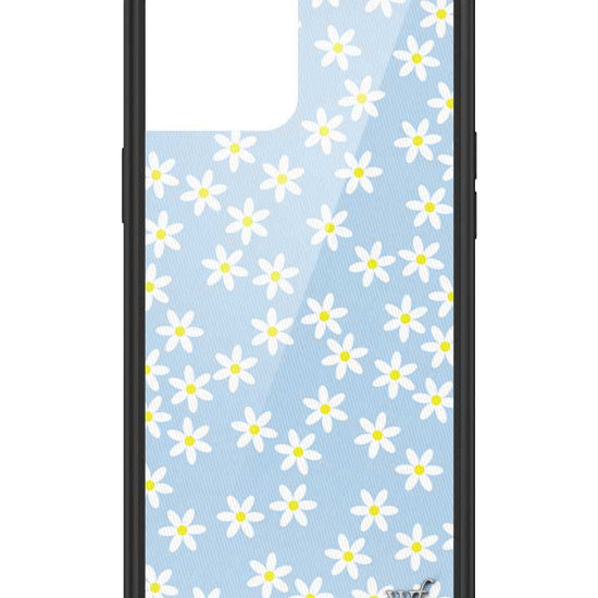 Wildflower iPhone case 12 Pro Max Blue Daisy Flower Yellow Cute