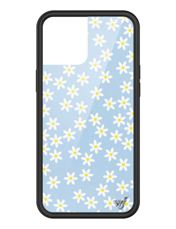 Wildflower iPhone case 12 Pro Max Blue Daisy Flower Yellow Cute