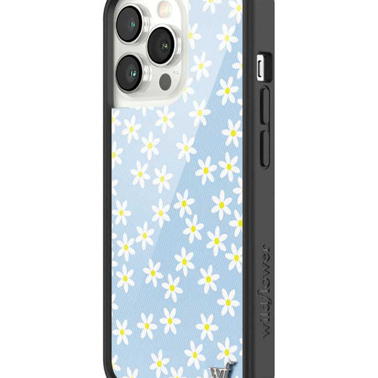 Wildflower iPhone case 13 Pro Blue Daisy Flower Yellow Cute