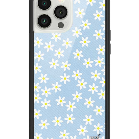 Wildflower iPhone case 13 Pro Max Blue Daisy Flower Yellow Cute