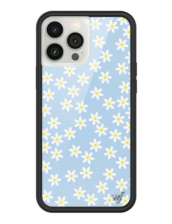 Wildflower iPhone case 13 Pro Max Blue Daisy Flower Yellow Cute