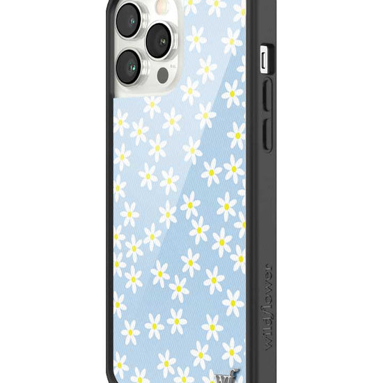 Wildflower iPhone case 13 Pro Max Blue Daisy Flower Yellow Cute