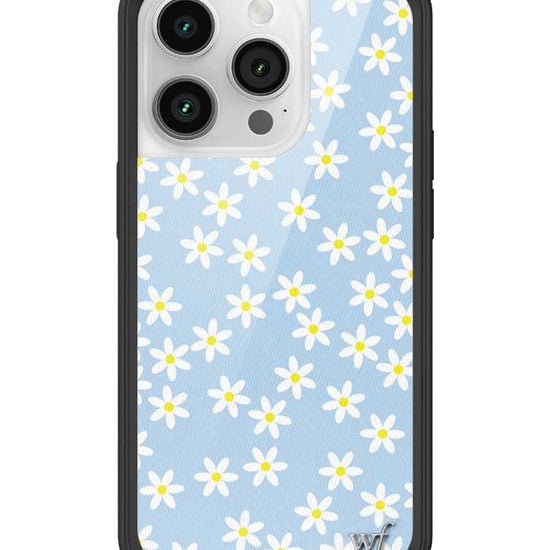 Wildflower iPhone case 14 Pro Blue Daisy Flower Yellow Cute